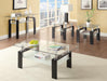 Dyer Tempered Glass Coffee Table with Shelf Black - Orbit Furniture (Richmond,BC)