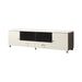 Burkett 2-drawer TV Console White and Grey - Orbit Furniture (Richmond,BC)
