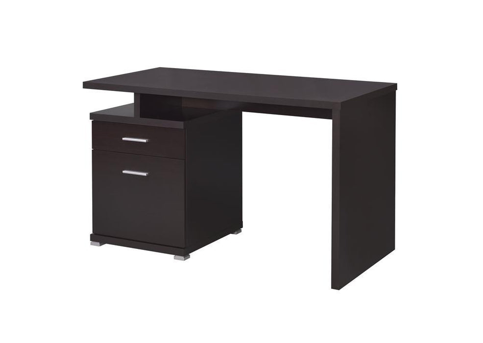Irving 2-drawer Office Desk with Cabinet Cappuccino - Orbit Furniture (Richmond,BC)