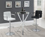 Denali Round Glass Top Bar Table Chrome - Orbit Furniture (Richmond,BC)