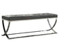 Walton Rectangle Upholstered Tufted Bench Black - Orbit Furniture (Richmond,BC)
