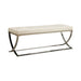 Walton Bench with Metal Base White and Chrome - Orbit Furniture (Richmond,BC)