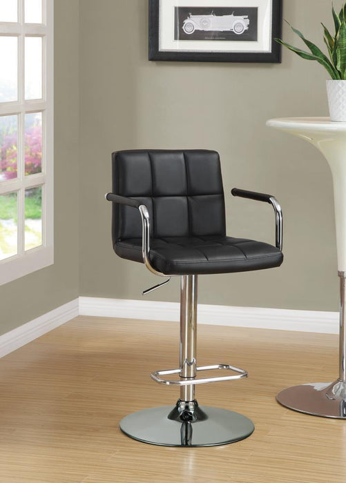 Palomar Adjustable Height Bar Stool Black and Chrome - Orbit Furniture (Richmond,BC)