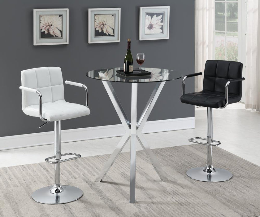 Palomar Adjustable Height Bar Stool Black and Chrome - Orbit Furniture (Richmond,BC)