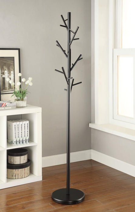 Clover 18-Hook Coat Rack Black - Orbit Furniture (Richmond,BC)
