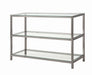 Trini Sofa Table with Glass Shelf Black Nickel - Orbit Furniture (Richmond,BC)