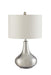 Junko Drum Shade Table Lamp Chrome and White - Orbit Furniture (Richmond,BC)