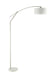 Moniz Adjustable Arched Arm Floor Lamp Chrome and White - Orbit Furniture (Richmond,BC)