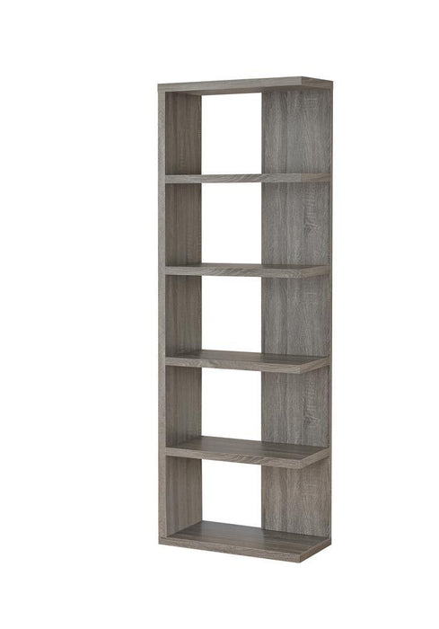 Harrison 5-tier Bookcase Weathered Grey - Orbit Furniture (Richmond,BC)