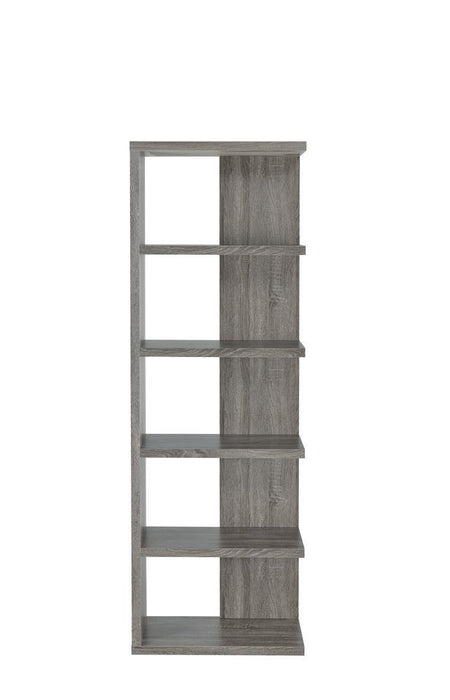 Harrison 5-tier Bookcase Weathered Grey - Orbit Furniture (Richmond,BC)
