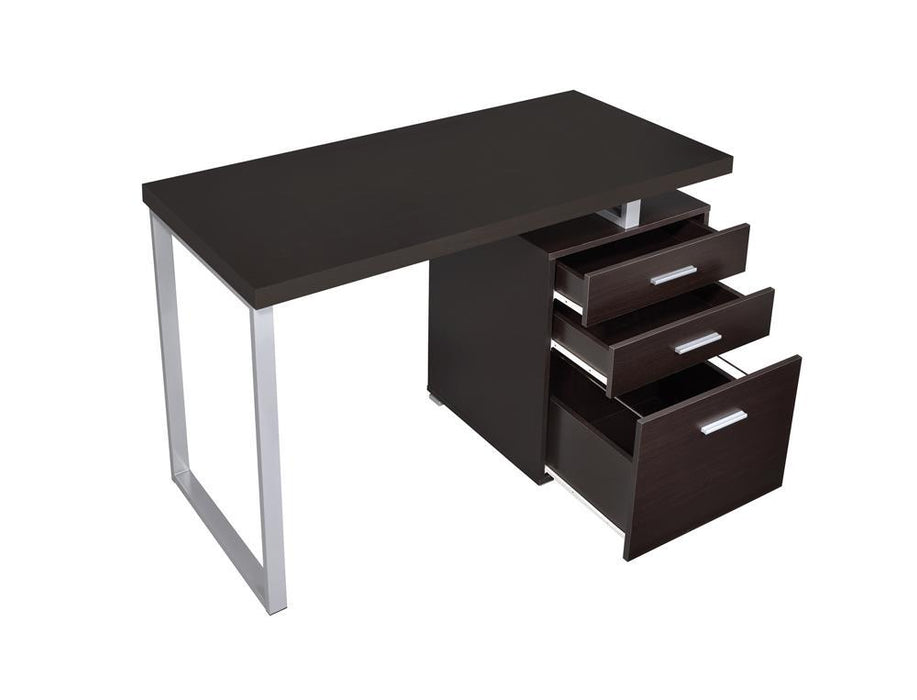 Brennan 3-drawer Office Desk Cappuccino - Orbit Furniture (Richmond,BC)