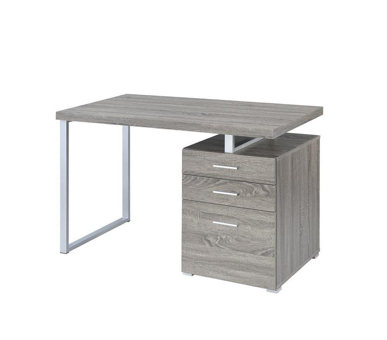 Brennan 3-drawer Office Desk Weathered Grey - Orbit Furniture (Richmond,BC)