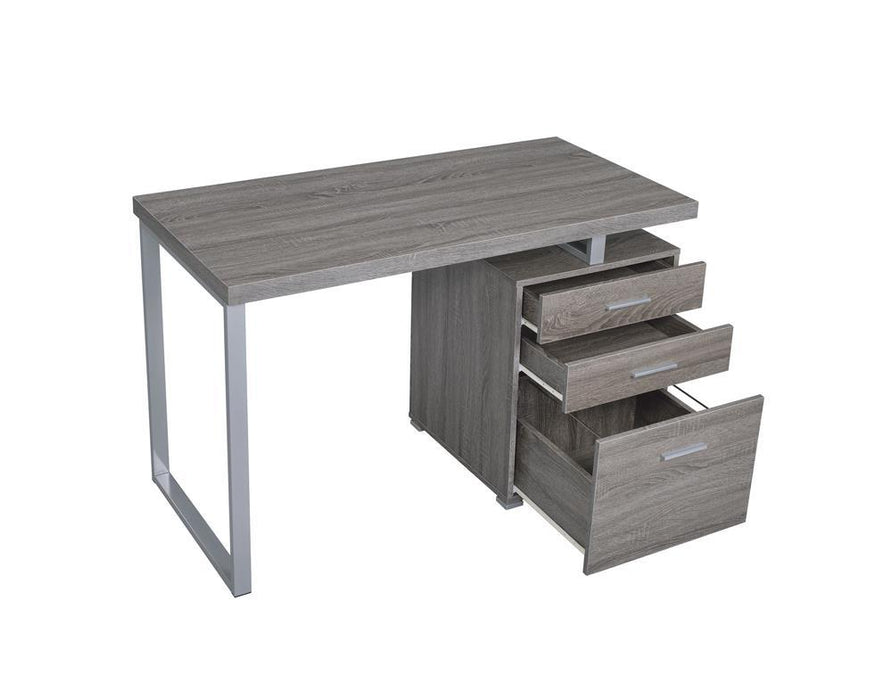 Brennan 3-drawer Office Desk Weathered Grey - Orbit Furniture (Richmond,BC)