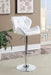 Berrington Adjustable Bar Stools Chrome and White (Set of 2) - Orbit Furniture (Richmond,BC)