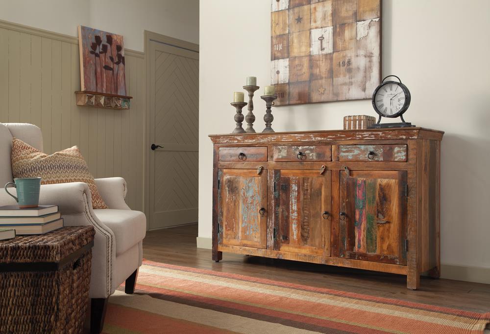 Harper 4-drawer Accent Cabinet Reclaimed Wood - Orbit Furniture (Richmond,BC)
