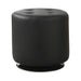 Bowman Round Upholstered Ottoman Black - Orbit Furniture (Richmond,BC)