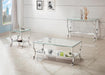 Saide Rectangular Sofa Table with Mirrored Shelf Chrome - Orbit Furniture (Richmond,BC)