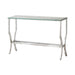 Saide Rectangular Sofa Table with Mirrored Shelf Chrome - Orbit Furniture (Richmond,BC)