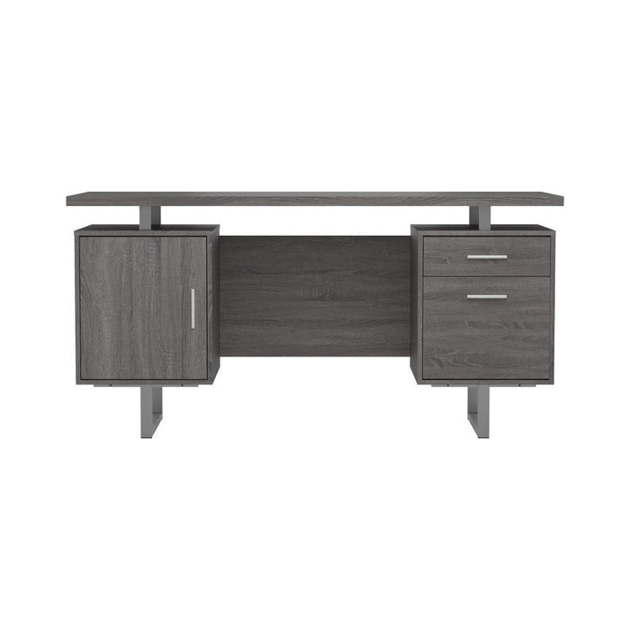 Lawtey Floating Top Office Desk Weathered Grey - Orbit Furniture (Richmond,BC)