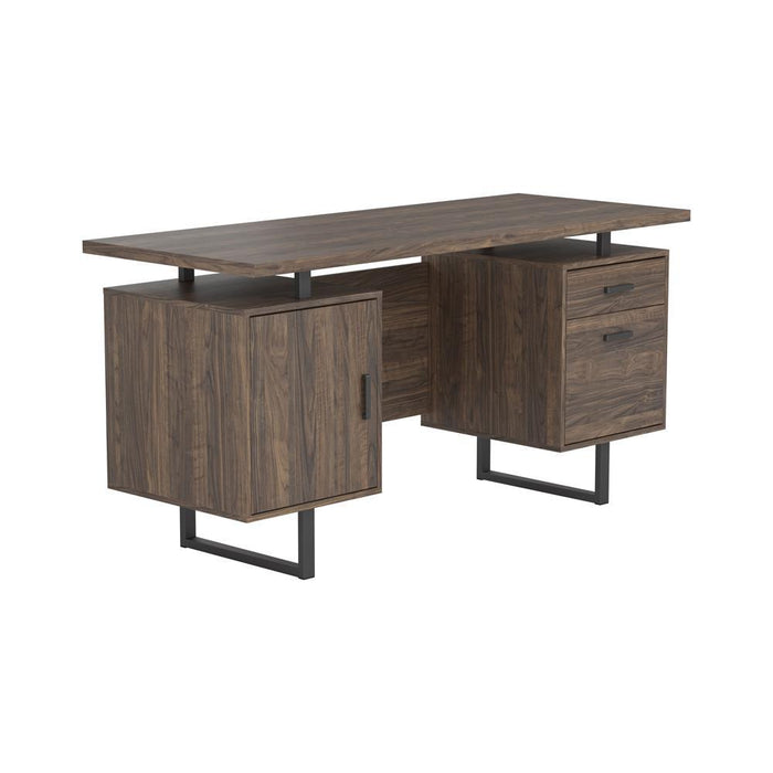 Lawtey Floating Top Office Desk Weathered Grey - Orbit Furniture (Richmond,BC)