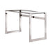 Hartford Glass Top Writing Desk Chrome - Orbit Furniture (Richmond,BC)