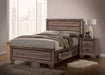 Kauffman California King, E.king, & Queen Panel Bed Washed Taupe - Orbit Furniture (Richmond,BC)