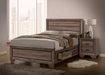 Kauffman California King, E.king, & Queen Panel Bed Washed Taupe - Orbit Furniture (Richmond,BC)
