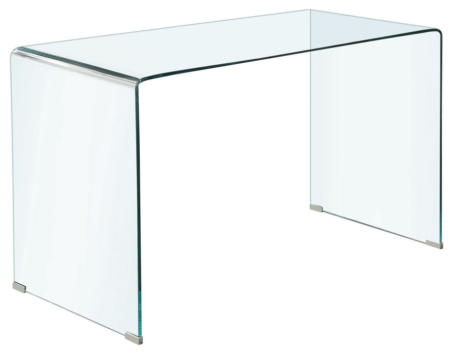 Ripley Glass Writing Desk Clear - Orbit Furniture (Richmond,BC)