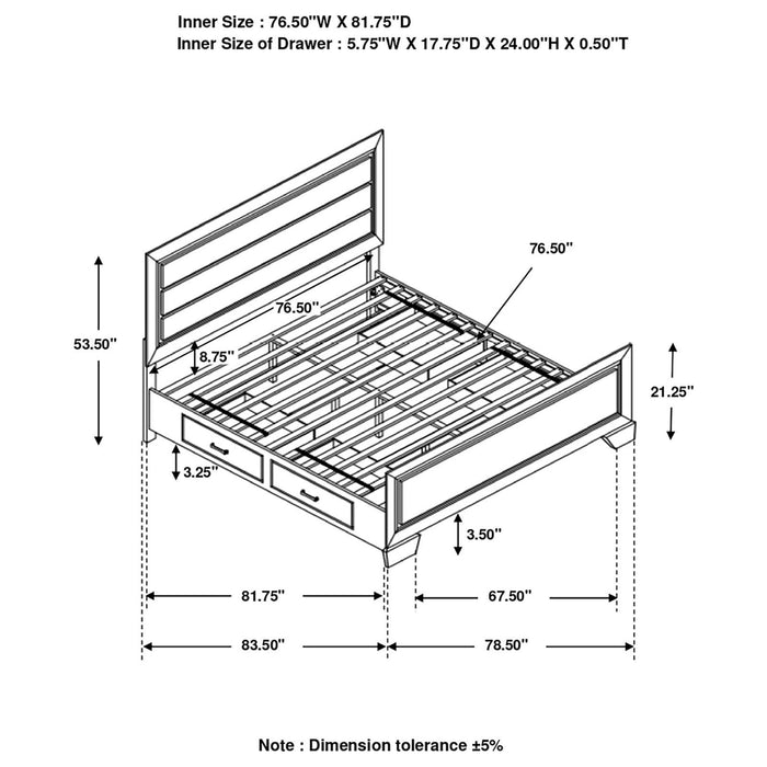Kauffman California King, Eastren King, & Queen Panel Bed Dark Cocoa - Orbit Furniture (Richmond,BC)
