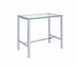 Tolbert Bar Table with Glass Top Chrome - Orbit Furniture (Richmond,BC)