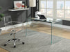 Amaturo Office Chair with Casters Clear and Chrome - Orbit Furniture (Richmond,BC)