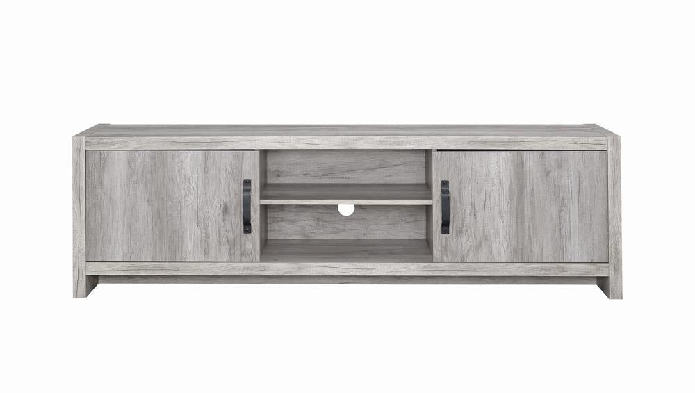 Burke 2-drawer TV Console Grey Driftwood - Orbit Furniture (Richmond,BC)