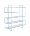 Elmer 5-shelf Bookcase Chrome and Clear - Orbit Furniture (Richmond,BC)