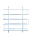Elmer 5-shelf Bookcase Chrome and Clear - Orbit Furniture (Richmond,BC)