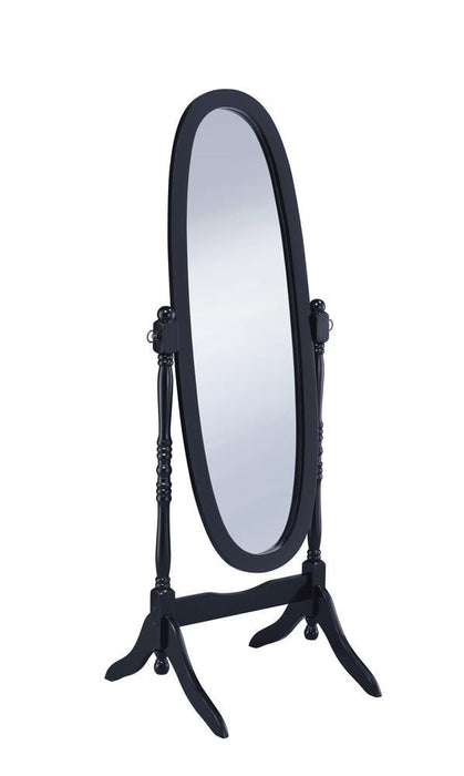 Cabot Rectangular Cheval Mirror with Arched Top Black - Orbit Furniture (Richmond,BC)