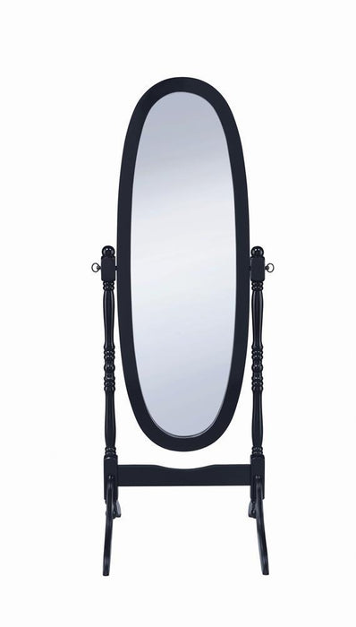 Cabot Rectangular Cheval Mirror with Arched Top Black - Orbit Furniture (Richmond,BC)