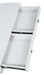 Gemma 2-drawer Writing Desk Glossy White and Chrome - Orbit Furniture (Richmond,BC)