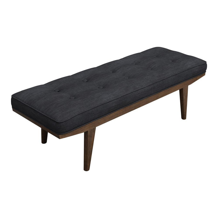 Wilson Upholstered Tufted Bench Taupe and Natural - Orbit Furniture (Richmond,BC)