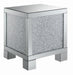 Gillian Square End Table Silver and Clear Mirror - Orbit Furniture (Richmond,BC)