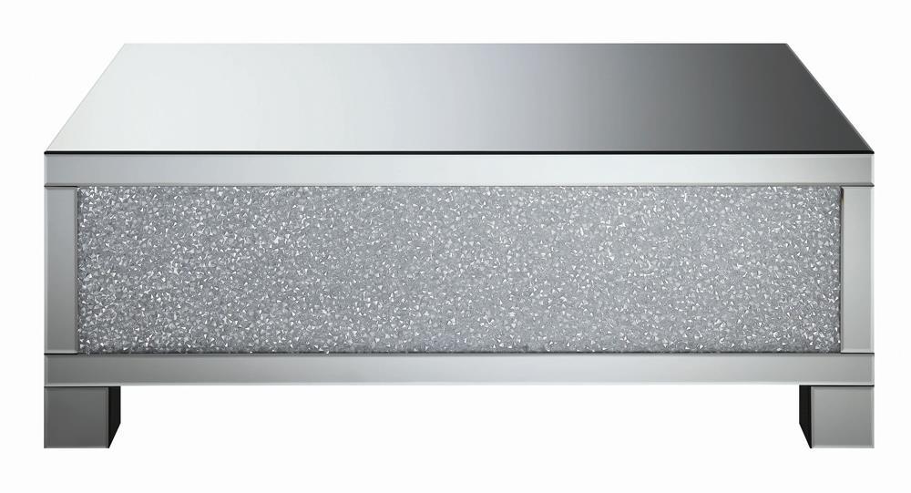 Gillian Rectangular Coffee Table Clear Mirror - Orbit Furniture (Richmond,BC)