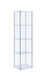 Bellatrix Rectangular 4-shelf Curio Cabinet White and Clear - Orbit Furniture (Richmond,BC)