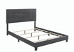 Mapes Tufted Upholstered Eastern King, Queen, Twin & Full Bed Charcoal & Grey - Orbit Furniture (Richmond,BC)