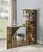 Belvedere 5-shelf Bar Table Storage Antique Nutmeg - Orbit Furniture (Richmond,BC)