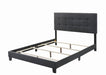 Mapes Tufted Upholstered Eastern King, Queen, Twin & Full Bed Charcoal & Grey - Orbit Furniture (Richmond,BC)