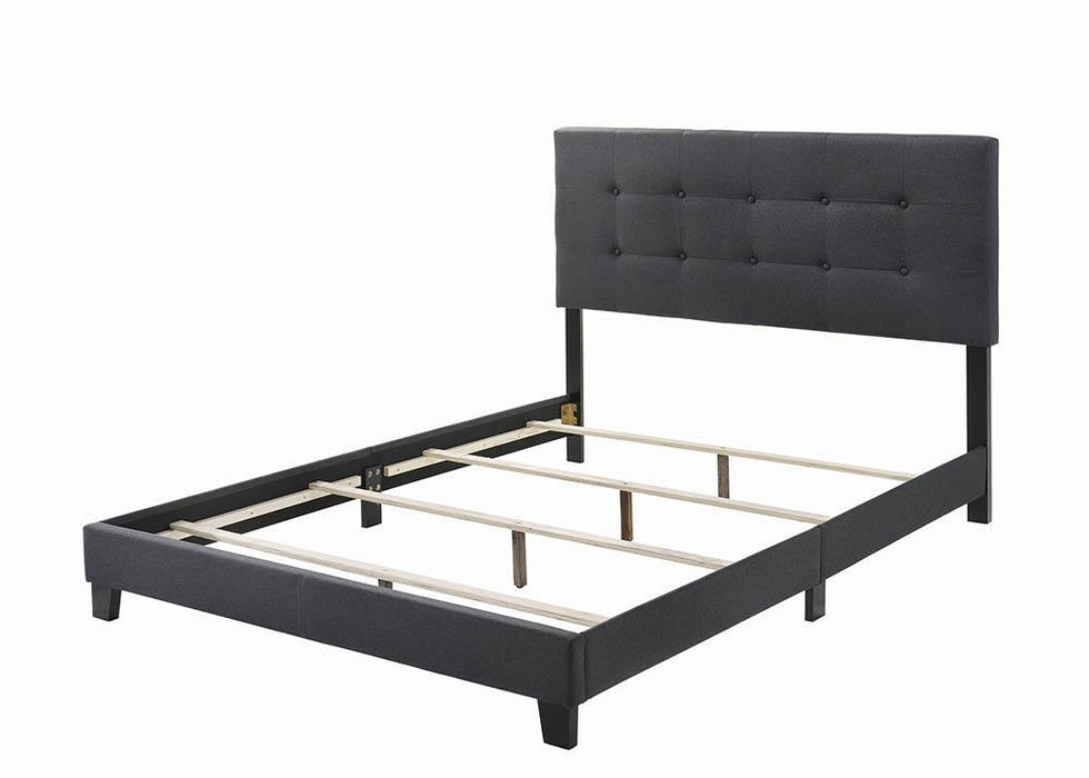 Mapes Tufted Upholstered Eastern King, Queen, Twin & Full Bed Charcoal & Grey - Orbit Furniture (Richmond,BC)