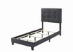 Mapes Tufted Upholstered Eastern King, Queen, Twin & Full Bed Charcoal & Grey - Orbit Furniture (Richmond,BC)