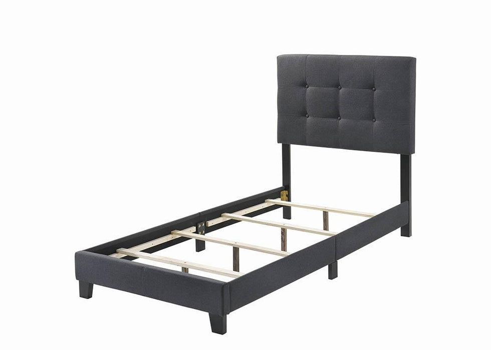Mapes Tufted Upholstered Eastern King, Queen, Twin & Full Bed Charcoal & Grey - Orbit Furniture (Richmond,BC)