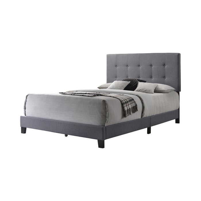 Mapes Tufted Upholstered Eastern King, Queen, Twin & Full Bed Charcoal & Grey - Orbit Furniture (Richmond,BC)