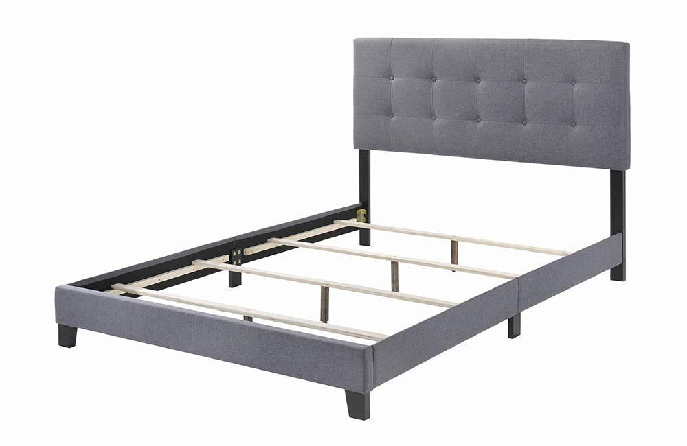 Mapes Tufted Upholstered Eastern King, Queen, Twin & Full Bed Charcoal & Grey - Orbit Furniture (Richmond,BC)