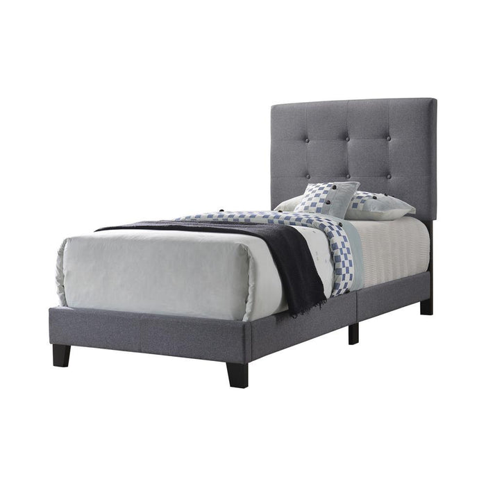 Mapes Tufted Upholstered Eastern King, Queen, Twin & Full Bed Charcoal & Grey - Orbit Furniture (Richmond,BC)